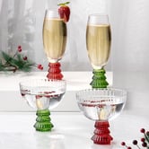 Ladelle Garland Xmas Tree 250ml Coupe Glasses