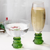 Ladelle Garland Xmas Tree 250ml Coupe Glasses