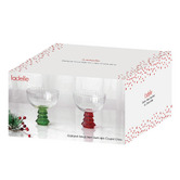 Ladelle Garland Xmas Tree 250ml Coupe Glasses