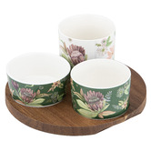 Ladelle 4 Piece Leura Bowl &amp; Tray Set