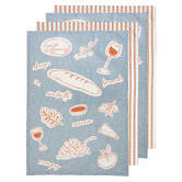 Ladelle 4 Piece A Long Lunch Cotton Kitchen Towel Set