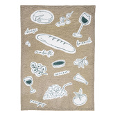 Ladelle 4 Piece A Long Lunch Cotton Kitchen Towel Set