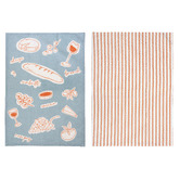 Ladelle 4 Piece A Long Lunch Cotton Kitchen Towel Set
