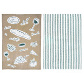 Ladelle 4 Piece A Long Lunch Cotton Kitchen Towel Set