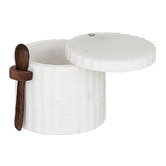 Ladelle Mason Marble Salt Cellar and Spoon Set