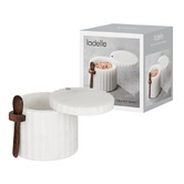 Ladelle Mason Marble Salt Cellar and Spoon Set