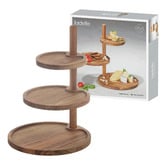 Ladelle Gather Round 3-Tier Acacia Wood Serving Tower