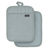 Ladelle Ice Blue Lennox Cotton-Blend Pot Holders