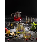 Tempa Charcoal Oaklyn 450ml Glass Mugs