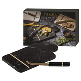 Tempa 2 Piece Black Emerson Cheese Board &amp; Knife Set