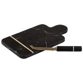 Tempa 2 Piece Black Emerson Cheese Board &amp; Knife Set
