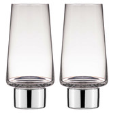 Tempa Silver Aurora Crystal Highball Tumblers