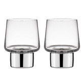 Tempa Silver Aurora 200ml Glass Tumblers