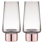 Tempa Rose Aurora Crystal Highball Tumblers