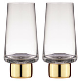 Tempa Gold Aurora Crystal Highball Tumblers