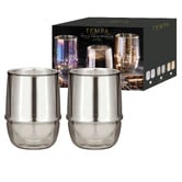 Tempa Charcoal Costa 300ml Glass Tumblers