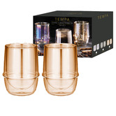 Tempa Gold Costa 300ml Glass Tumblers