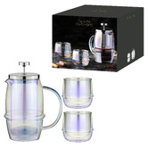Tempa 3 Piece Opal Costa French Press &amp; Tumbler  Set