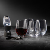 Tempa 6 Piece Quinn 530ml Wine Glass, Corkscrew &amp; Aerator Set