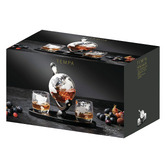 Tempa 4 Piece Globe Preston 850ml Whisky Decanter &amp; Glass Set