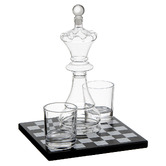 Tempa Preston Chess 700ml Decanter &amp; 245ml Whisky Glass Set