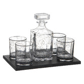 Tempa 6 Piece Atlas 750ml Whisky Decanter &amp; Glass Set