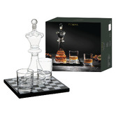 Tempa Preston Chess 700ml Decanter &amp; 245ml Whisky Glass Set