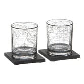 Tempa 4 Piece Atlas Crystal Whisky Glass &amp; Coaster Set