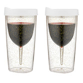 Porta Glitter Porta-Vino 300ml Acrylic Wine Tumblers
