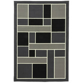 Halo Rugs Block Grey Brussels Power-Loomed Rug
