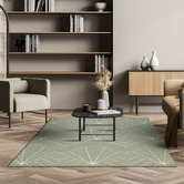 Halo Rugs Green Mitra Power-Loomed Rug