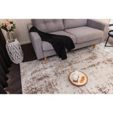 Halo Rugs Beige Akeela Distressed-Look Rug