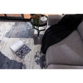 Halo Rugs Cream &amp; Navy Colbee Rug