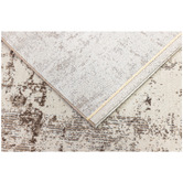 Halo Rugs Cream Aithan Distressed-Look Rug