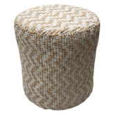 Halo Rugs Felicia Recycled Cotton &amp; Jute Pouffe