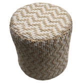 Halo Rugs Felicia Recycled Cotton &amp; Jute Pouffe