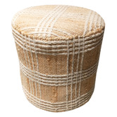 Halo Rugs Gaston Recycled Cotton &amp; Jute Pouffe