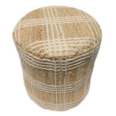Halo Rugs Gaston Recycled Cotton &amp; Jute Pouffe