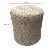 Halo Rugs Felicia Recycled Cotton &amp; Jute Pouffe