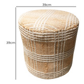 Halo Rugs Gaston Recycled Cotton &amp; Jute Pouffe