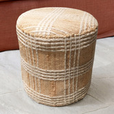 Halo Rugs Gaston Recycled Cotton &amp; Jute Pouffe