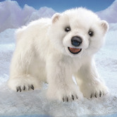 Folkmanis Kids' Polar Bear Cub Hand Puppet