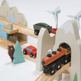 Tender Leaf Toys Tender Leaf Toys 58 Piece Mountain View Train Set