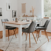 Core Living White Brenna Extendable Dining Table
