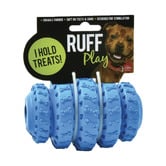 Ruff Play Blue Tyre Treat Roller Dog Toy