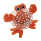 Ruff Play Orange Crab Plush Dog Toy