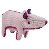 Ruff Play Pink Pig 2 Plush Dog Toy