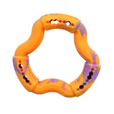 Ruff Play Orange Single Ring Foam Dental Treat Dog Toy