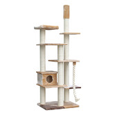 Scratching Post White &amp; Beige Kayden Cat Scratching Post