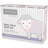 Woolstar Merino Mini Australian Merino Wool All Seasons Cot Quilt Set